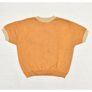 VTG Cresland Casual Women's Sweater Short Sleeve Acrylic Orange Size L USA Made